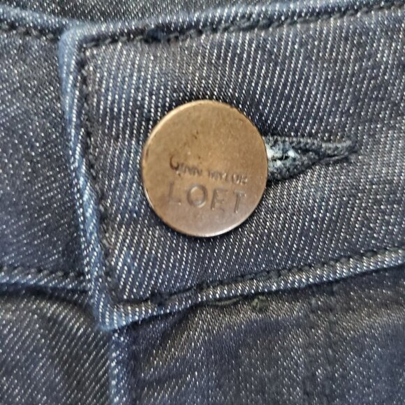 Loft Jeans Womens 2 Petite Indigo Blue Modern Crop Slim Stretch Denim *NWT* - Picture 12 of 15